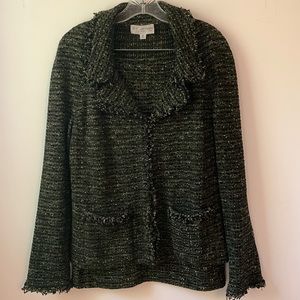 ST. JOHN Collection Fringe Skirt Suit